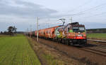 Mit einem Silozug am Haken rollte 185 602 der HSL am 25.02.17 durch Rodleben Richtung Roßlau.