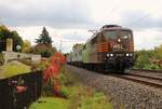 151 138-5 (HSL) zu sehen am 04.10.17 mit einem Container im herbstlichen Plauen/V.