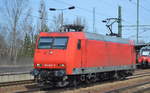 HSL mit 145 091-5 am 04.04.18 Durchfahrt Bf. Flughafen Berlin-Schönefeld.