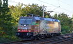 HSL Logistik GmbH, Hamburg [D] mit der BRLL Leasinglok  185 602-0  [NVR-Number: 91 80 6185 602-0 D-BRLL] am 14.10.19 Berlin Pankow.