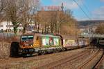 HSL 187 537  gib den Kindern das Kommando  mit Saarrailzug in Wuppertal Sonnborn, Februar 2021.