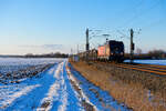 187 536 HSL mit einem Autotransportzug bei Moosham Richtung Passau, 13.02.2021