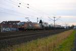 HSL Bombardier Traxx 187 538-5 mit Kesselwagen bei Rodenbach (Main Kinzig Kreis) am 04.01.25