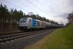 Railpool/HSL Bombardier Traxx 187 343-9 mit Kesselwagen in Hanau Rauschwald am 16.02.25