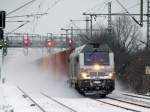 75101 wirbelt mchtig Schnee auf und nhert sich Dresden Strehlen.