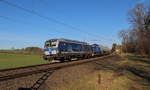 Infraleuna Kessel von Großkorbetha nach Hof mit 247 905 und G1206 am Frohsinn bei Herlasgrün. Aufgenommen am 16.04.2020