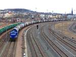 INFRALEUNA 207, MAK G 1206, 9280 1275 010-7 D-LEUNA wartet in Gera auf Streckenfreigabe in Richtung Leipzig am 13.3.2021