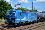 IL - InfraLeuna GmbH, Leuna [D] mit  192 003  [NVR-Nummer: 91 80 6192 003-2 D-LEUNA] und Kesselwagenzug am 09.06.21 Durchfahrt Bf.