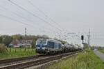 247 907 der Infra Leuna mit einem Kesselzug bei Hamm-Neustadt (29.04.2022)