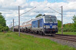 Relativ kurz fiel am 05.05.24 der Ammoniakzugder Infra Leuna von Wittenberg-Piesteritz nach Großkorbetha aus. 247 907 passiert mit ihm Greppin Richtung Bitterfeld.