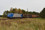 ITL BR 185 524-6 in Richtung Hamburg unterwegs. 3km östlich von Büchen 17.10.2017