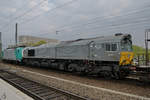 Die Lokomotiven CB 1001 & E 186 134 von ITL am Ende eines Güterzuges Güterzug war Anfang April 2017 in der Nähe des Dresdener Hauptbahnhofes zu sehen.