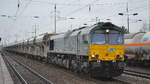 ITL - Eisenbahngesellschaft mbH, Dresden [D] mit CB 1001 [NVR:  92 80 1266 106-4 D-ITL ] und einem Schüttgutwagenzug mit Sand/Kies am 09.01.20 Bf.