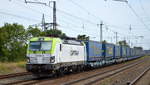  ITL - Eisenbahngesellschaft mbH, Dresden [D] mit  193 784-6  [NVR-Nummer: 91 80 6193 784-6 D-ITL] und Taschenwagenzug am 13.08.20 Bf.