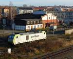 Captrain ITL 285 111-1 TRAXX DE ( 9280 111-1 D-ITL ) wartet in Gera am 8.12.2020 auf ihren nächsten Einsatz