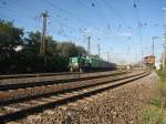 106 010 der ITL fhrt mit ihrem kurzen Zug zum Dresdner-Alberthafen hier ist sie kurz vor der Marienbrcke.24.08.07.