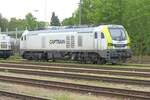 Die Stadler Eurodual 2159 103 im April 2024 abgestellt auf der Hafenbahn in Dresden