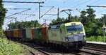 ITL - Eisenbahngesellschaft mbH, Dresden [D] mit ihrer  193 891-9 , Name:  Michael  (NVR:  91 80 6193 891-9 D-ITL ) und einem Containerzug am 25.06.24 Höhe Bahnhof Werder.