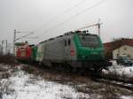 SNCF 437022 ist bei der ITL zu Testzwecken im Einsatz ind steht in Dresden-Friedrichstadt abgestellt.21.02.09