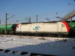 186 181-4 der ITL wartet auf Abfahrt im Gterbahnhof Dresden-Friedrichstadt.10.01.02.