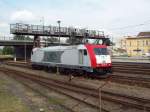 185 598-0 kommt am 17.07.2010 in den Bahnhof von Eberswalde gerollt