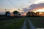 185 548-5 ITL Eisenbahn GmbH mit einem Getreidezug bei Rathenow und fuhr in Richtung Wustermark weiter.