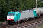 12.7.13 / ITL E 186 128-5 kam 2 Stunden spter mit einem Kesselzug aus Bhlen (b.