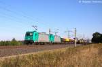 185 611-1 & 185 633-5 der ITL - Eisenbahngesellschaft mbH mit einem U-Wagen Ganzzug in Vietznitz und fuhren in Richtung Wittenberge weiter.