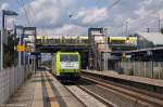 185 543-6 Captrain Deutschland GmbH für ITL - Eisenbahngesellschaft mbH fuhr solo durch Berlin-Hohenschönhausen weiter in Richtung Biesdorfer Kreuz.