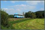 VT 408 der KML rollt am 17.09.2014 als RB 34786 durch das Wippertal bei Friesdorf. Auf der landschaftlich reizvollen Strecke wird der Verkehr zum 13.04.2015 eingestellt.