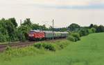 232 673-4 (LEG) zu sehen am 03.06.17 mit einem Sonderzug bei Plauen/V.