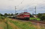 250 137-7 und 132 109-0 (LEG) zu sehen am 27.07.17 in Limbach/V.