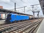 LEG 192 047 mit Kesselwagen Richtung Eisenach, am 14.03.2021 in Erfurt Hbf.