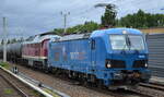 Leipziger Eisenbahnverkehrsgesellschaft mbH, Leipzig [D] mit  192 013  [NVR-Nummer: 91 80 6192 013-1 D-NRAIL] und einer ihrer 232ér Ludmillas + Kesselwagen am Haken am 13.09.21