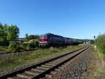 Leipziger Eisenbahnverkehrsgesellschaft  132 068-8 (9280 1232 068-7 D-LEG) und 232 673-4 (9280 1232 673-4 D-LEG) verlassen Gera mit einem Kesselwagenzug am 26.9.2021.