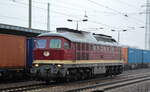 Leipziger Eisenbahnverkehrsgesellschaft mbH, Leipzig mit  132 109-0  [NVR-Nummer: 92 80 1232 109-9 D-LEG]  am 27.01.22 bei der Durchfahrt Bf.