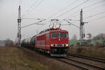 LEG 250 247 (155 247) mit einem Kesselzug aus Stendell am 23.11.2022 in Herzsprung aufgenommen.