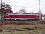 Eine Seitenansicht von 232 158 die am 11.11.06 in Eisenhttenstadt abgestellt ist.