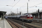 Auf dem Weg von Hamburg zum Tanklager in Kablow muss 132 109 in Königs Wusterhausen an das andere Zugende umsetzen um auf die Bahnstrecke Richtung Beeskow / Frankfurt (Oder) zu kommen.
Aufnahmedatum: 22.03.2016