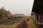 132 109-0 und 232 416-8 (LEG) mit DGS 95430 am 23.11.16 zu sehen in Marktredwitz.