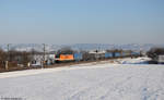 E189 821 (91 80 6189 821-2 D-LOCON) mit Tchibo-Containerzug am 07.02.2015 bei Pölling