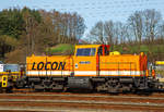   Die LOCON 216 (92 80 1214 007-7 D-LOCON) der LOCON Logistik & Consulting AG, ex DB 262 007-8 (NVR: 92 80 1214 007-7 D-ALS), ex DB 212 169-7, ex DB V 100 2169, abgestellt am 25.03.2017 beim