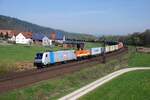 Railpool 185 672 und LOCON ex 212 095 bei Herrmannspiegel (24.4.2010).