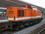 LOCON 231 mit Beton-Schwellenzug in Bochum Hbf.(25.04.2008)