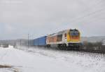 LOCON401 (92 80 1264 005-0 D-DKW) mit dem zweiten Teil des Tchibo-Containerzuges am 09.02.2013 bei Plling