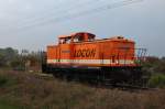 Hier 345 261-2 als Lz, auf Rangierfahrt am 9.10.2013 in Schwedt(Oder) Hbf.