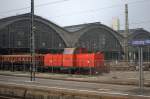 LOCON 216 mit Seitenkippwagen in Leipzig Hbf.