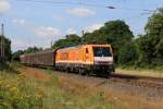 Die LOCON 189 820-4 bespannte am 22.07.2014 einen H-Wagen-Zug in Fahrtrichtung Süden.