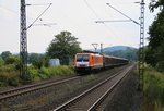 189 821 (Locon 502) mit H-Wagen Ganzzug in Fahrtrichtung Norden.