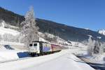 Nach Ankunft in Schladming fährt der Alpen Express als Lp 85104 zurück nach Bischofshofen.